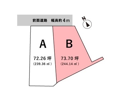 【建築条件なし】山形市 あさひ町B区画イメージ